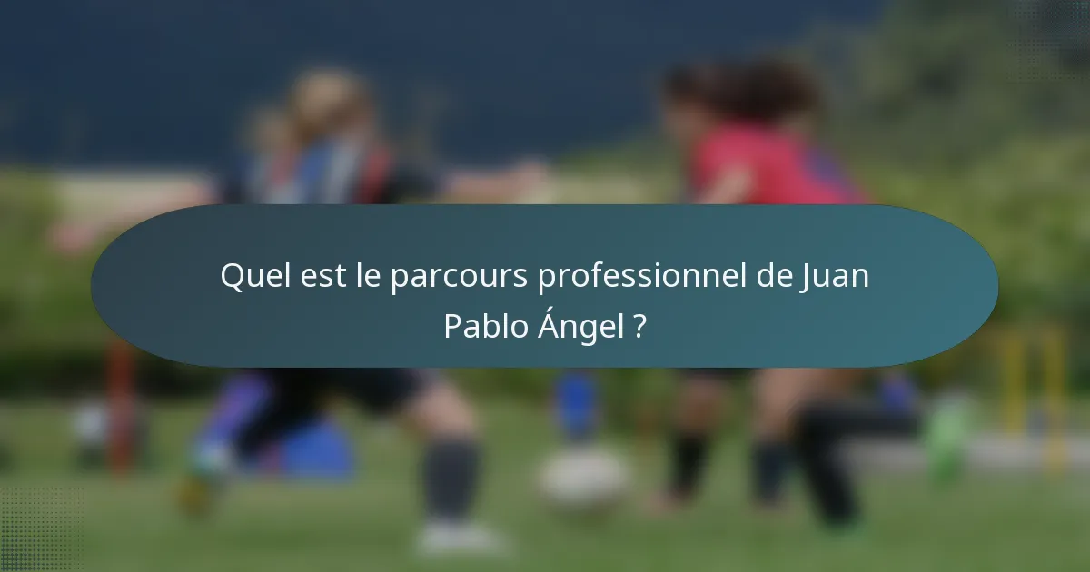 Quel est le parcours professionnel de Juan Pablo Ángel ?